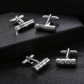 Men's Cylindrical French Cufflinks Pair Set (1 Pair).