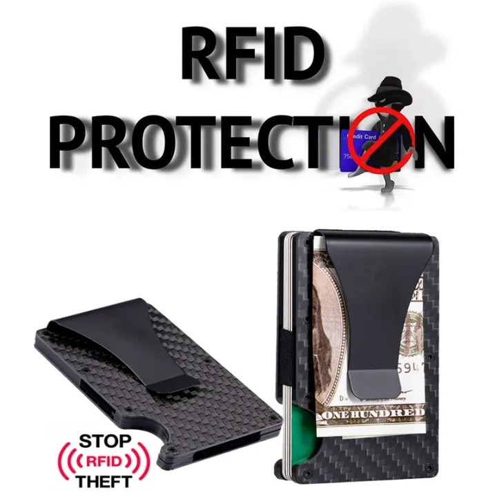 New%20Design%20Carbon%20Fiber%20Credit%20Card%20Holder%20Wallet%20Minimalist%20Rfid%20Blocking%20Slim%20Metal%20Cardholder%20Anti%20Protect%20Clip%20for%20Men%20-%20Image%207