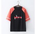 Good Quality Short-Sleeve Rabbit Print T-Shirt For Women Jersey Fabric.