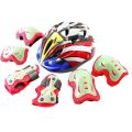 Glow-in-the-dark protective gear, children's roller skating helmet, protective gear, skateboarding, cycling sports, small children's balance bike, knee pads, fluorescent. 