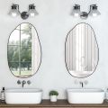 Irregular Wall Mirror, Asymmetrical Mirror, Large Vanity Mirror for Wall Decoration, Modern Wood Framed Mirror for Living Room Bedroom Bathroom Entryway Mirror, 33.5"×20.5". 