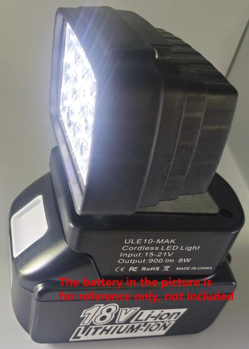 Newest 18V LED Work Light Flashlight for Makita 18V Li-ion Battery BL1840 BL1850 BL1860B Cordless Camping Emergency Lighting