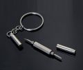 Mini Screwdriver Combination Tool Portable Metal Keychain Men Sliver Utility Pocket Multifunction Key Ring Fashion Key Chain. 