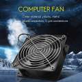 AC 220-240V 0.14A 120mmx120mm Metal Computer CPU Fan Black.