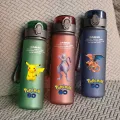 Pokemon Water Bottle 560ML Pikachu Eevee Portable Plastic Water Glass Pokemon Adult Kid High Capacity Sports Anime Water Cup. 