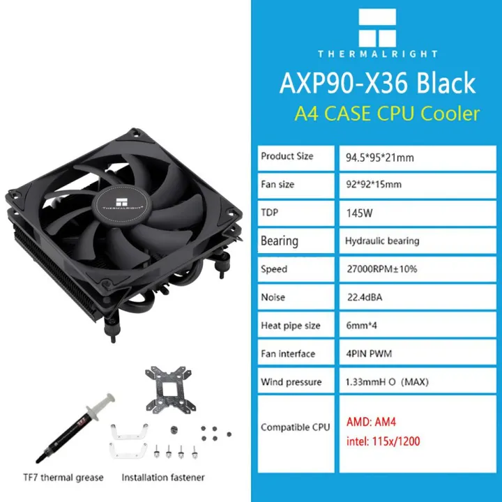 Thermalright AXP90 FULL range of ITX radiators 47mm 4 Heat low profile ...