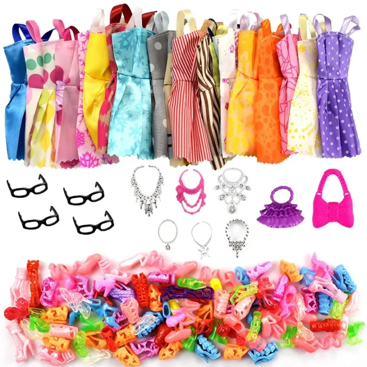 32%20Pcs%20Dolls%20Dress%20Up%20Clothes%20Dresses%20Minidress%20Accessories%20Party%20Wear%20For%20Barbie%20Doll%20-%20Image%202