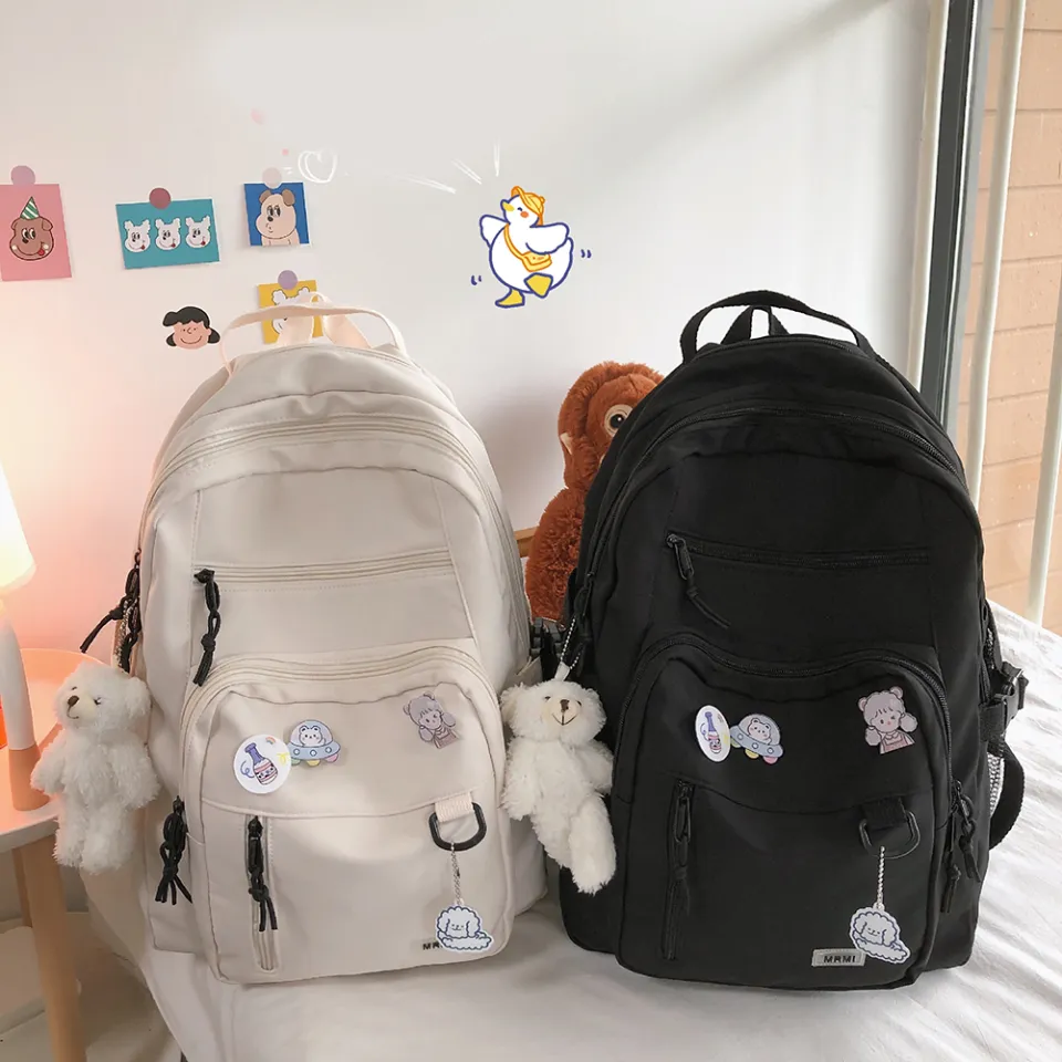 Aesthetic High School Backpack Multi-pocket Aesthetic Backpack