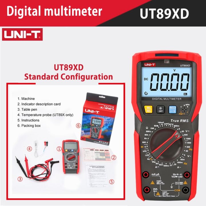 UNI-T%20UT89X%20UT89XD%20Professional%20Digital%20Multimeter%20True%20RMS%20NCV%2020A%20Current%20DC%20Voltmeter%20Capacitance%20Resistance%20Tester%20-%20Image%202
