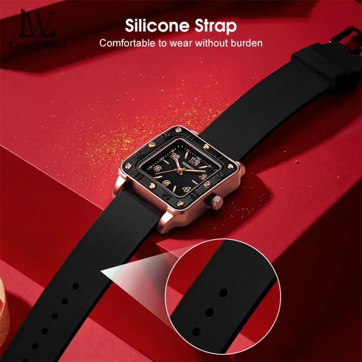 LouisWill%20Women's%20Square%20Watch%20Women's%20Fashion%20Watch%20Waterproof%20Luminous%20Watch%20Silicone%20Tape%20Watch%20Retro%20Quartz%20Watch%20With%20Digital%20Scale%20Ladies%20Watch%20Creative%20Luxury%20Women%20Watch%20-%20Image%205