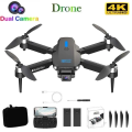 FLH Mini 2 Drone, Duel Camera , Duel Battery Brashless 4K HD Dual Camera Intelligent Following UAV Dron Headless Mode Optical Flow Hover Professional FPV RC Drones E88. 