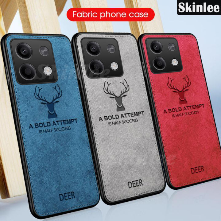Phone case For Xiaomi Poco X6 Back cover Luxuy Brand Cloth Texture Deer  Fabric Jeans Elk Cover For Xiaomi Poco X6 Pro Cover cases