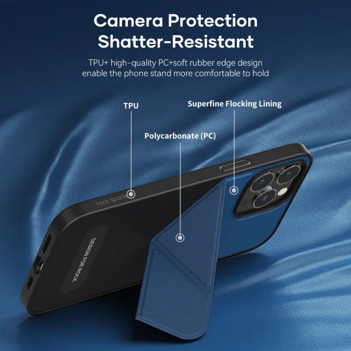 ROCK%20Element%20Plus%20TPU%20+%20PC%20Shockproof%20Protective%20Case%20with%20Folding%20Holder%20For%20iPhone%2013%20Pro%20-%20Image%208