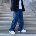 LINHUA Men Wide Leg Jeans Mens Spring cargo pants Hip Hop Streetwear New Loose Straight Baggy Denim Pants Male work jeans.