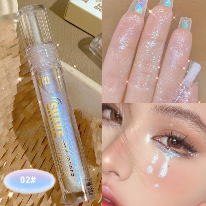 Diamond%20Liquid%20Highlight%20Face%20Glittering%20High%20Gloss%20Pearlescent%20Brighten%20Eye%20Shadow%20Korean%20Water%20Light%20Face%20Boost%20Luster%20Makeup%20-%20Image%207