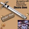 Electronic Stove Lighter / Spark Lighter - Kitchen Gas Stove Lighter, Stainless Steel, No Batteries, No Cells, No Refill Required, Pulse Ignitor, Durable - Silver. 