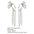 Carat Lady Ear Clip Butterfly Shape Imitation Pearl Arc Ear Cuff. 