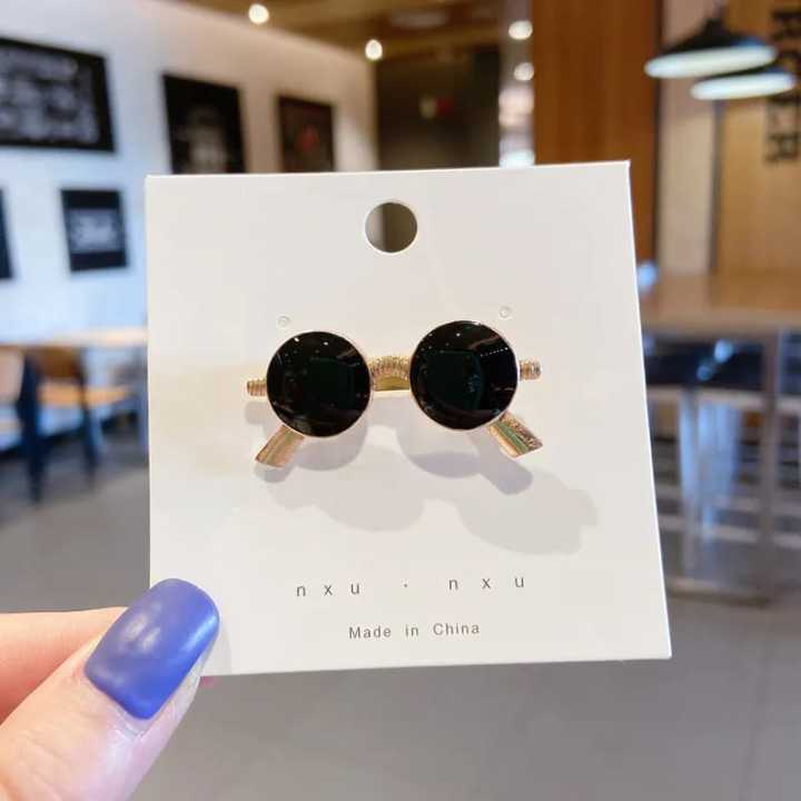 Premium Quality - MINI Sunglasses brooch for women girls fashion trendy Saftypin jewellery for Girls and Women - Couture - High-end