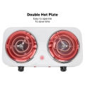 Electric Countertop Stove 2000W 2 Burner Easy Operation Overheat Protection US. 