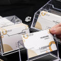 Box Display Rack Transparent Business Card Case Desktop High-end Acrylic Card Holder Storage. 