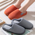 Winter Women'S Cotton Slippers Indoor Slippers Women Men Winter Thick Sole House Warm Couples Home Non-Slip soft shoes. 