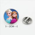 2024 New Disney Cartoon Brooch Frozen Elsa Anna Cinderella Princess Series Jewelry Fashion Time Gem Brooch Girl Accessories Gift.