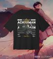 Attack On Titan Anime T-Shirt | Cotton Drop Shoulder Anime T-Shirt For Man & Woman | Ackerman-Inspired Anime T-Shirt In Black | Perfect For Anime Fans. 