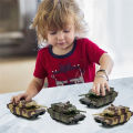 Mini Tank Simulation Model Children Toy Military Truck Mini Vehicle Set Desktop Decor Birthday Gift (Random Color).