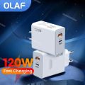 120W Fast Charger USB Type C Charger Adapter For iPhone 15 14 13 Samsung Xiaomi Quick Charge 3.0 Fast Charging 67W Wall Charger.