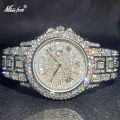 Relogio Masculino Luxury MISSFOX Ice Out Diamond Watch Multifunction Day Date Adjust Calendar Quartz Watches For Men Droshipping. 