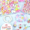 Bracelet Craft Beads Jewellery Making Set Box Kit For Kids Girl DIY Set 1.