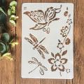 Stencil for Wall & Fashion Painting Template 10in by 8in.. 