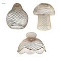 【Fast-selling】 Metal Pendant Lamp Shade Iron Lampshade Hanging Light Fixture Decorative Bulb Guard Iron Wire Lamp Cover Ceiling Light Shade for Hotel Decor.