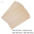 10 Pieces Wood Sheets Board Thin Plywood Board for Making Plane Model Crafts 100x50x2mm.