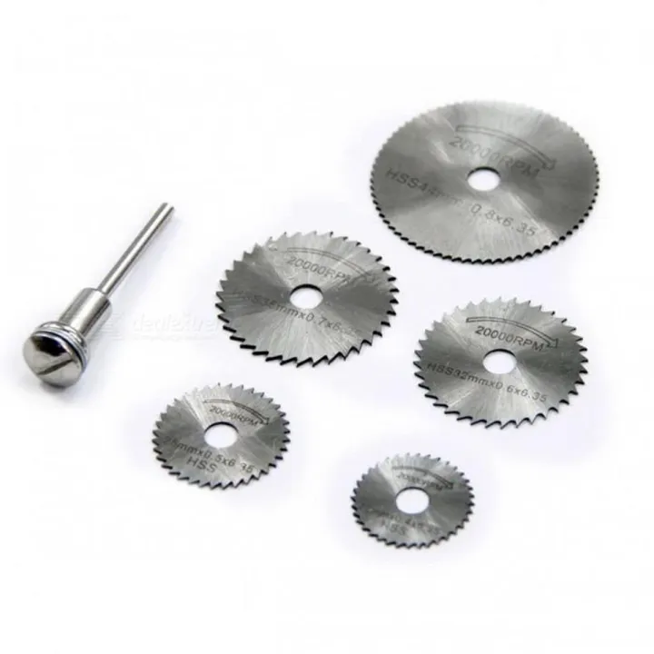 6Pcs Mini Circular Saw Blade Set for Wood Aluminum Cutting