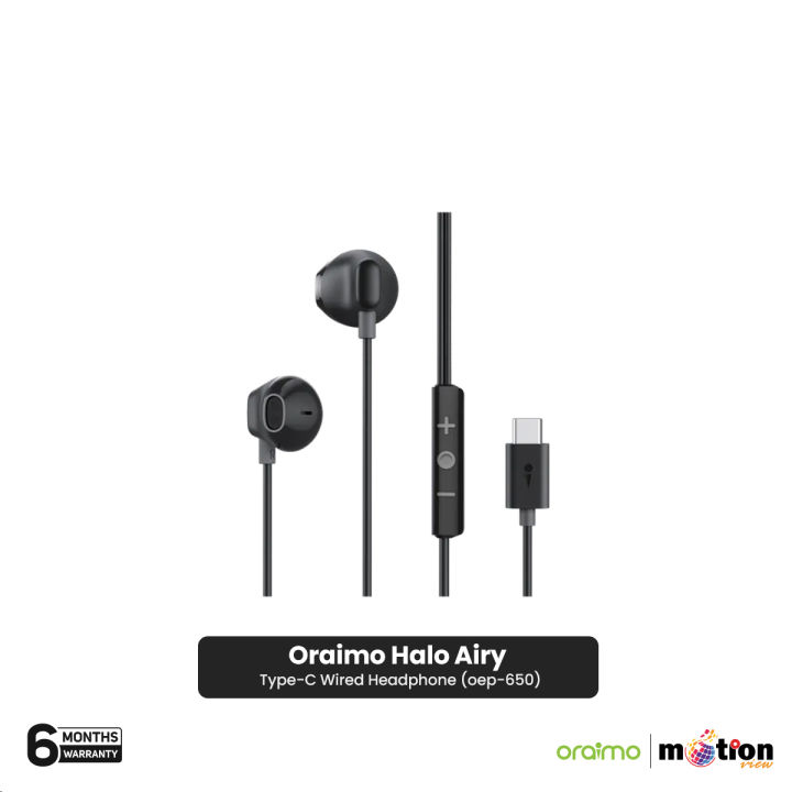 Oraimo Halo Airy Type C Wired Headphone (OEP-650)