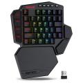 HXSJ K585 DITI One-Handed Mechanical Keyboard 2.4Ghz RGB Gaming Keypad Detachable Wrist Support for PC Laptop Gamer.