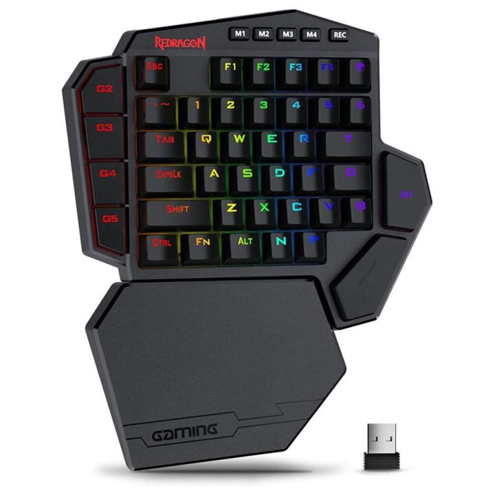 HXSJ K585 DITI One-Handed Mechanical Keyboard 2.4Ghz RGB Gaming Keypad Detachable Wrist Support for PC Laptop Gamer