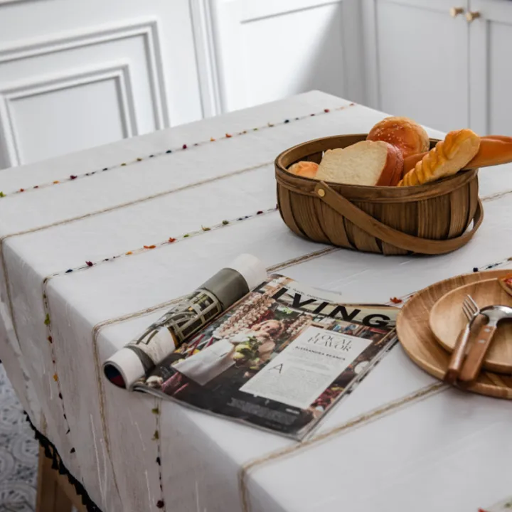 Le%20Xuan%20Xiu's%20new%20Nordic%20simple%20rainbow%20horizontal%20stripe%20jacquard%20tablecloth,%20coffee%20table%20cover%20towel,%20black%20tassel%20cotton%20and%20linen%20fabric%20-%20Image%203