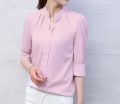 Long Sleeve Shirt Women Autumn Clothing Fashion Slim Chiffon Blouse V-Neck Korean Elegant Office Lady Shirts Basic Womens Tops.