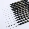 Mobee Different tip size Black Calligraphy Fineliner Brush art marker Pen Set for drawing. 