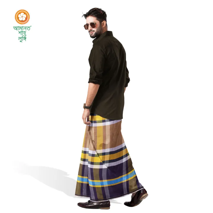 Amanat%20Shah%20Lungi%20crown%206%20Hand%20Multicolor%20Check%20Design%20Cotton%20Lungi%20-%20Image%202