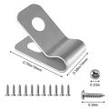 100 Pcs Fence Wire Clamps & Screws, Agricultural Fencing Mounting Clips Clamp For Mount 12-16 Gauge Welded Wire To Wood Sunlight Mall.