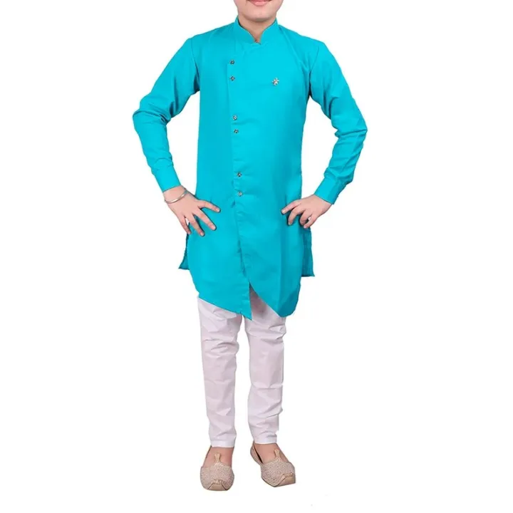 Boys%20Panjabi%20Pajama%20Set%20Stylist%20Sherwani%20For%20Kids%20Cotton%20Kurta%20Pajama%20Party%20Wear,%20Traditional%20Pyjama%20Kurta,Child%20%20Clothing%20-%20Image%202