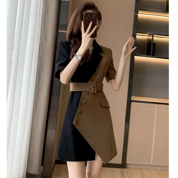 Summer%20Fashion%20Short%20Sleeve%20Blazer%20Dresses%20Women%202022%20New%20French%20Suit%20Dress%20Womens%20Niche%20Design%20Mini%20Skirts%20Splicing%20Belt%20Dress%20-%20Image%206