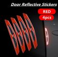 Universal 3D Car Door Edge Anti-Collision Strip Protector Guard Reflective Stickers (4pcs Combo). 