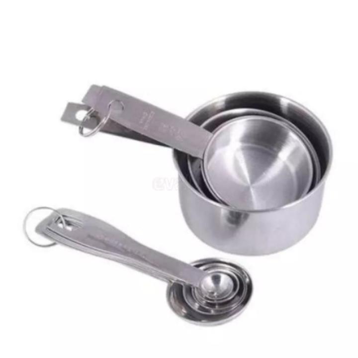 Stainless Steel Measuring Cups and Spoons