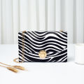 Women's Bag New Leopard Stripe Lock Chain Small Square Bag Leisure Phone Bag Small Bag small bag. 