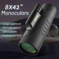 ASKCO 8X42 HD Telescope Monocular Professional Powerful Binoculars Waterproof Mini Pocket With Smartphone For Hunting Camping.