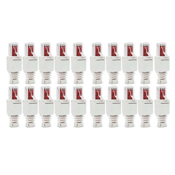 20 x Network Connectors Tool-Free RJ45 CAT6 LAN UTP Cable Plug Without Tools Cat5 Cat7 Installation Cable Patch Cable